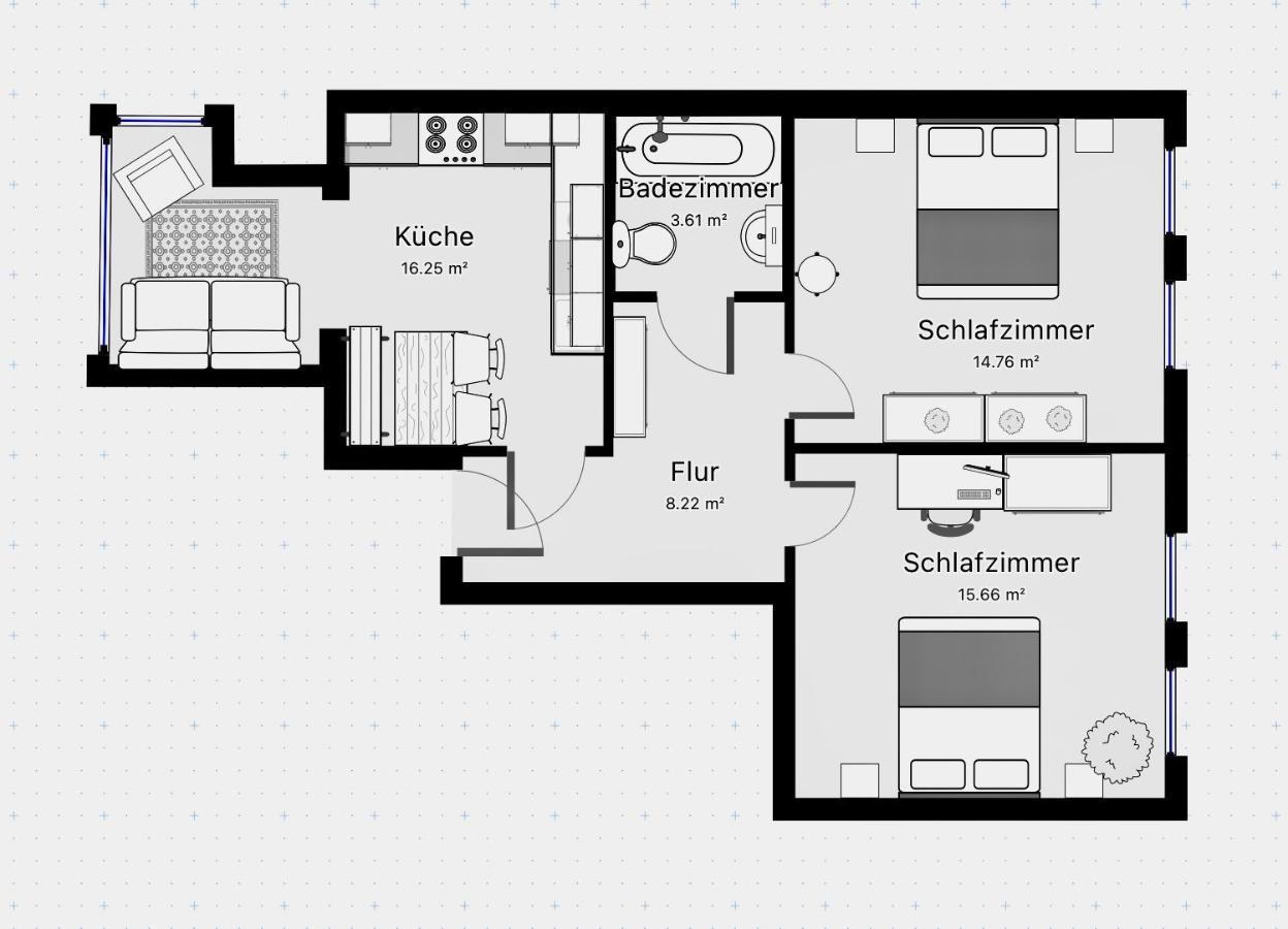 Purple Kitchen - Apartment Mit Grosser Wohnkueche Bremerhaven Eksteriør bilde